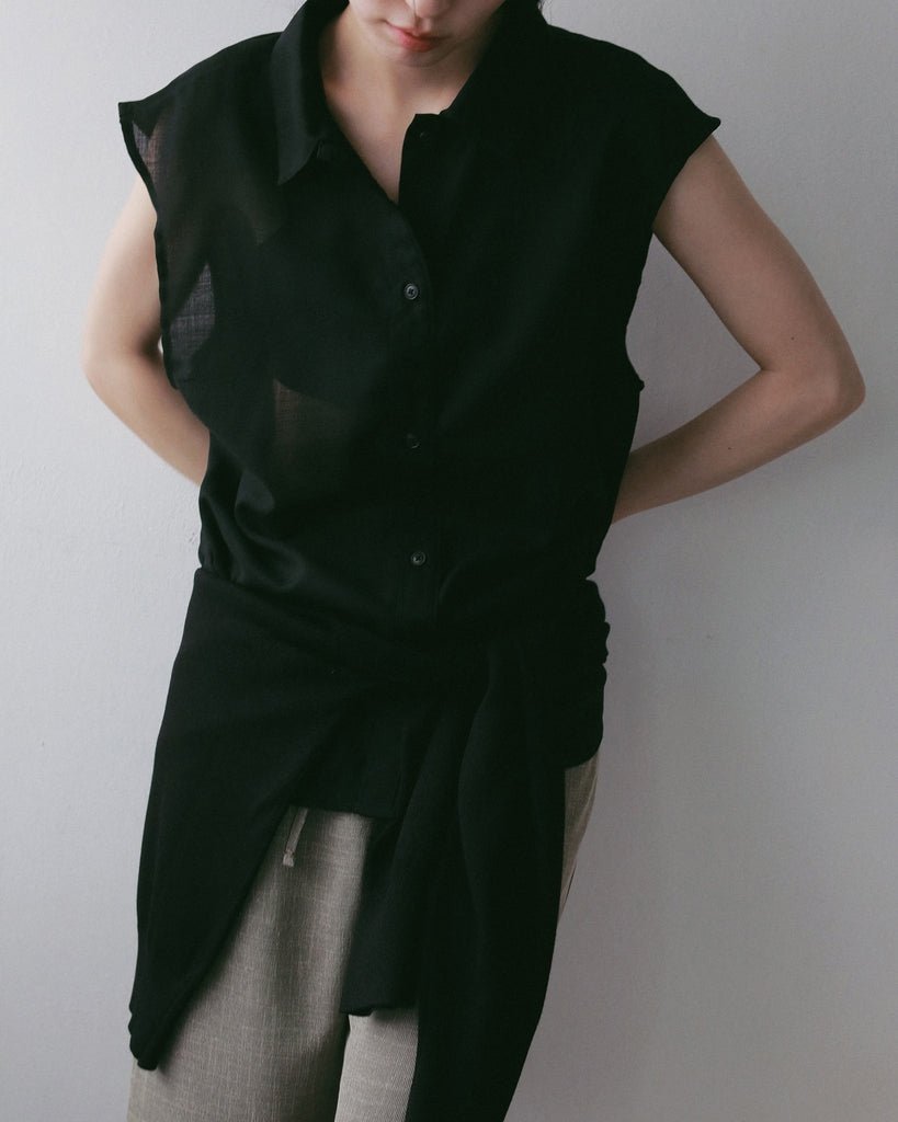 【anuke 2027 SS】Woolchambray Sleeveless Shirts - 4月下旬頃発送 - Champdelarose