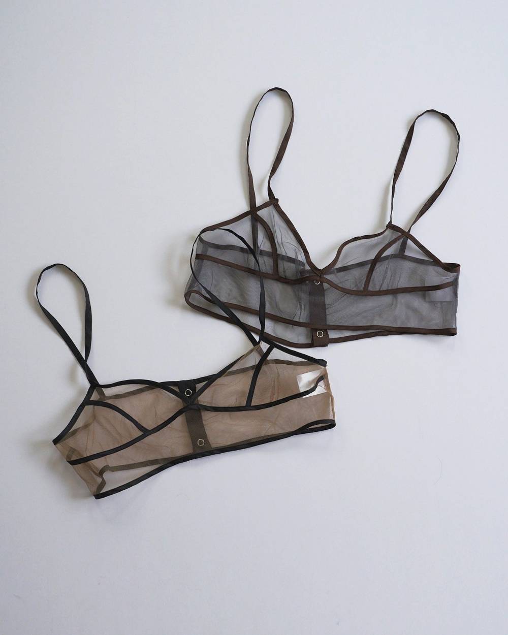 【anuke 26 SPRING / SUMMER】Bicolor Tulle Bratop - Champdelarose
