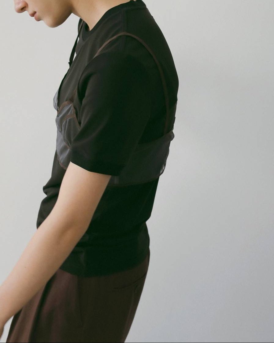 【anuke 26 SPRING / SUMMER】Bicolor Tulle Bratop - Champdelarose