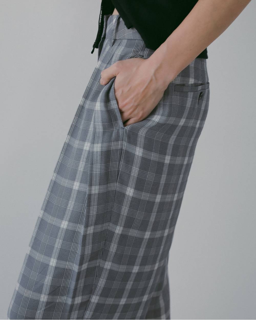 【anuke 26 SPRING / SUMMER】Check Daubletuck Pants - Champdelarose
