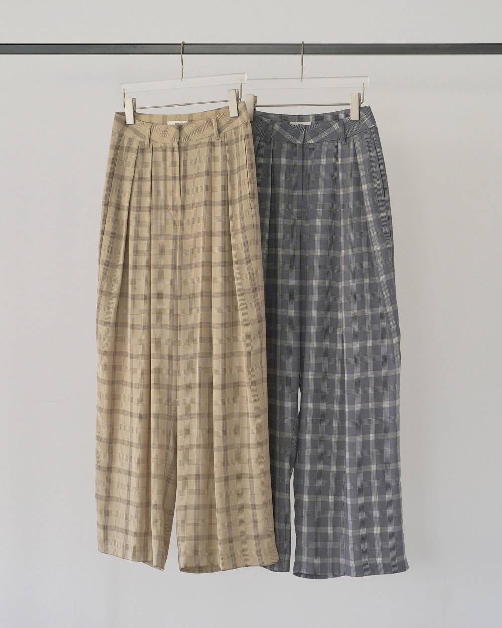 【anuke 26 SPRING / SUMMER】Check Daubletuck Pants - Champdelarose