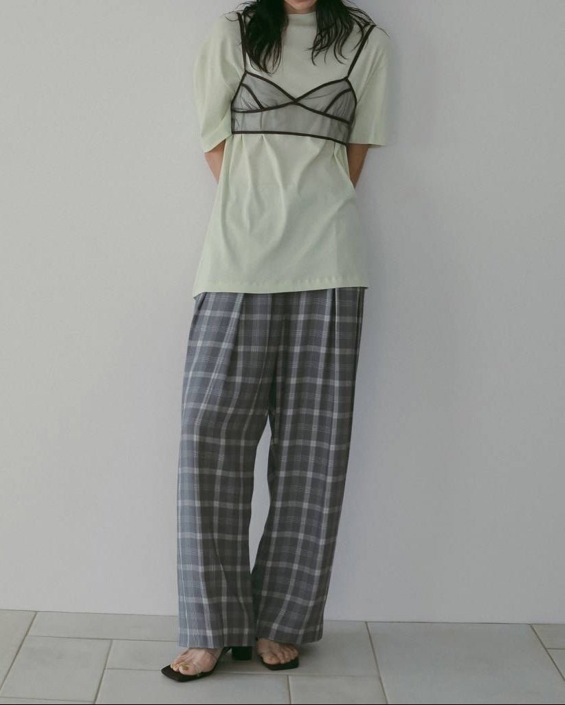 【anuke 26 SPRING / SUMMER】Check Daubletuck Pants - Champdelarose