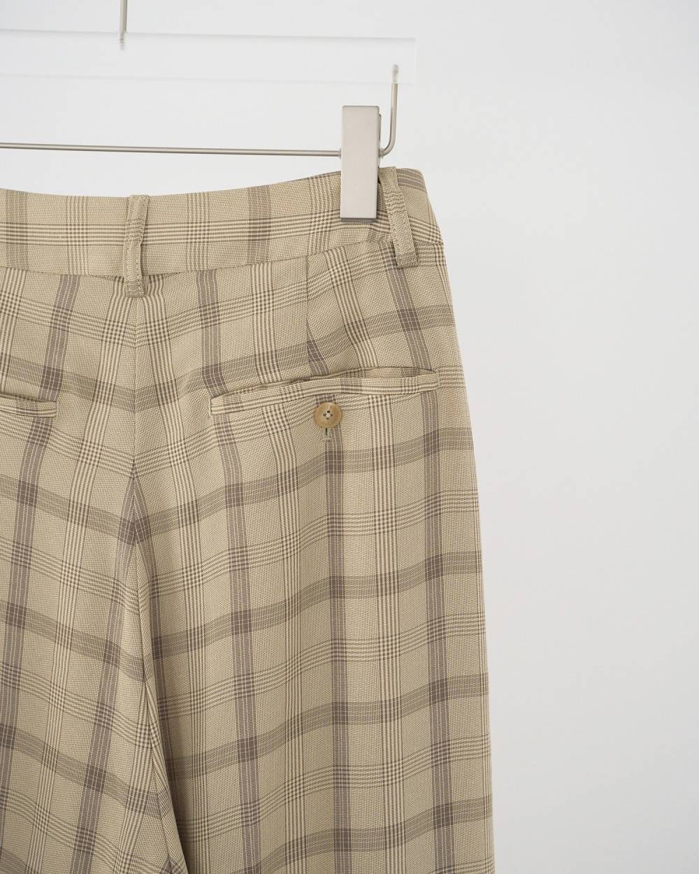 【anuke 26 SPRING / SUMMER】Check Daubletuck Pants - Champdelarose