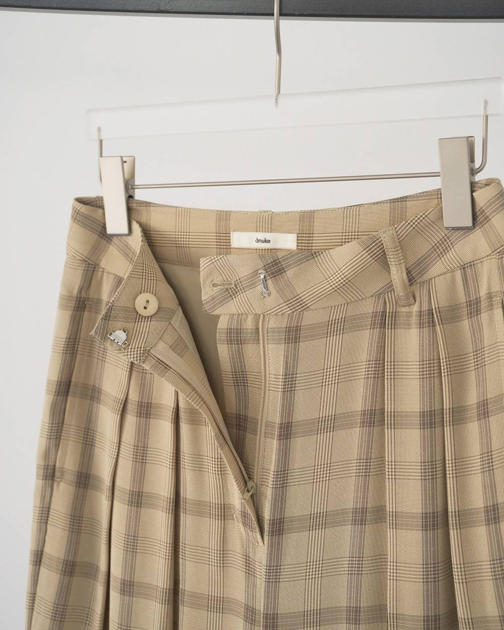 【anuke 26 SPRING / SUMMER】Check Daubletuck Pants - Champdelarose