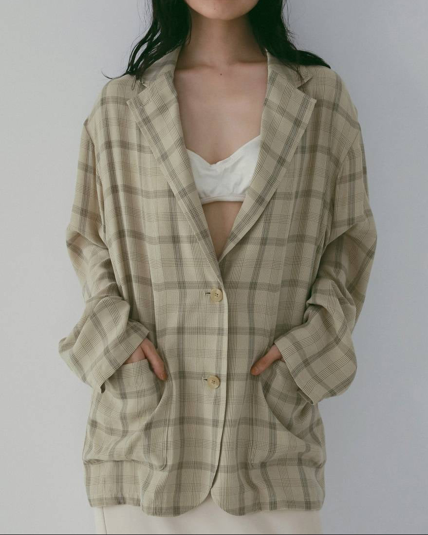【anuke 26 SPRING / SUMMER】Check Over Jacket - Champdelarose