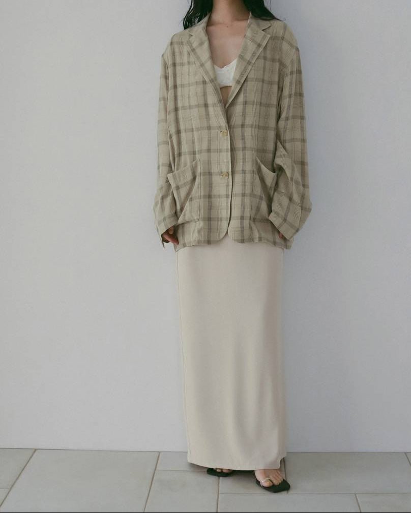 【anuke 26 SPRING / SUMMER】Check Over Jacket - Champdelarose