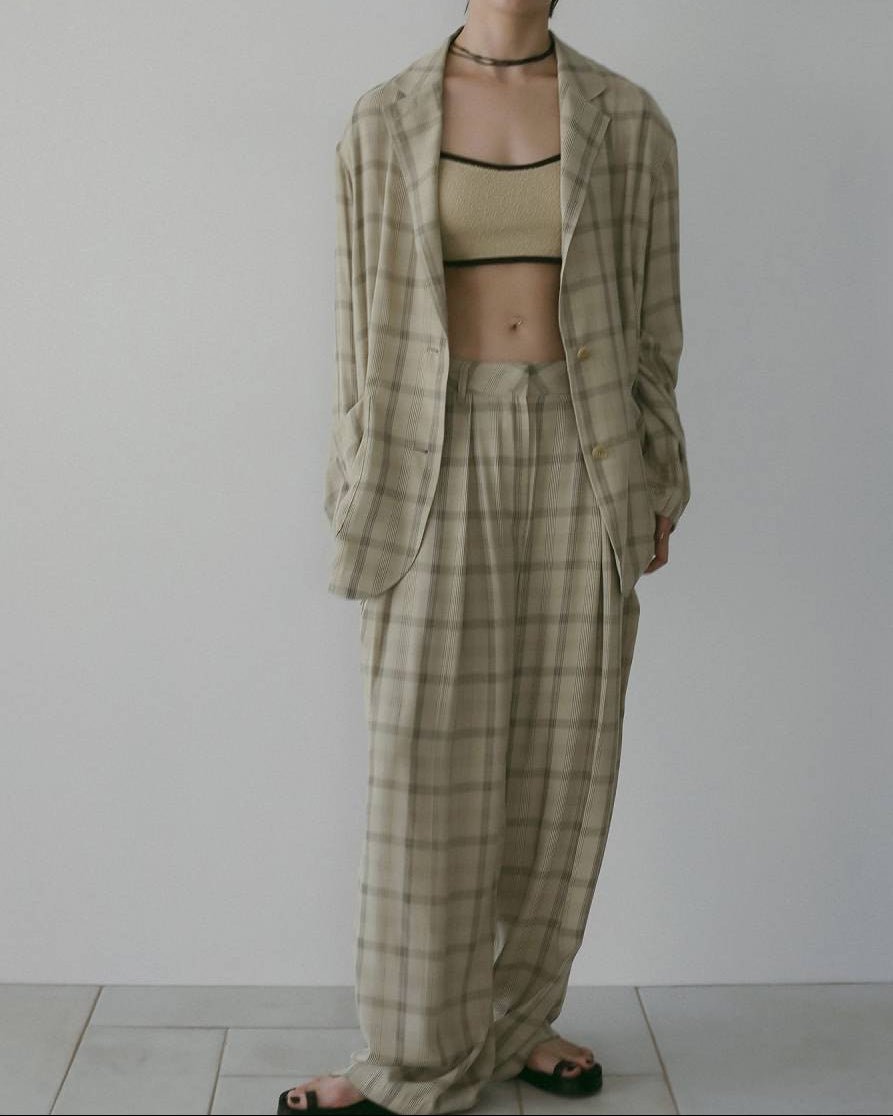 【anuke 26 SPRING / SUMMER】Check Over Jacket - Champdelarose