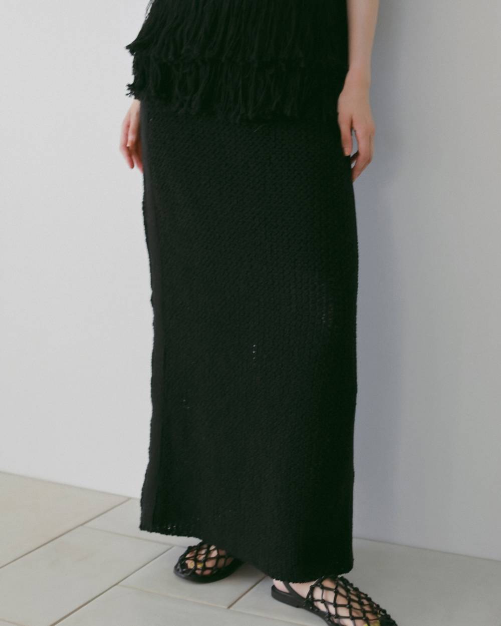 【anuke 26 SPRING / SUMMER】Crochet Knit Skirt - Champdelarose