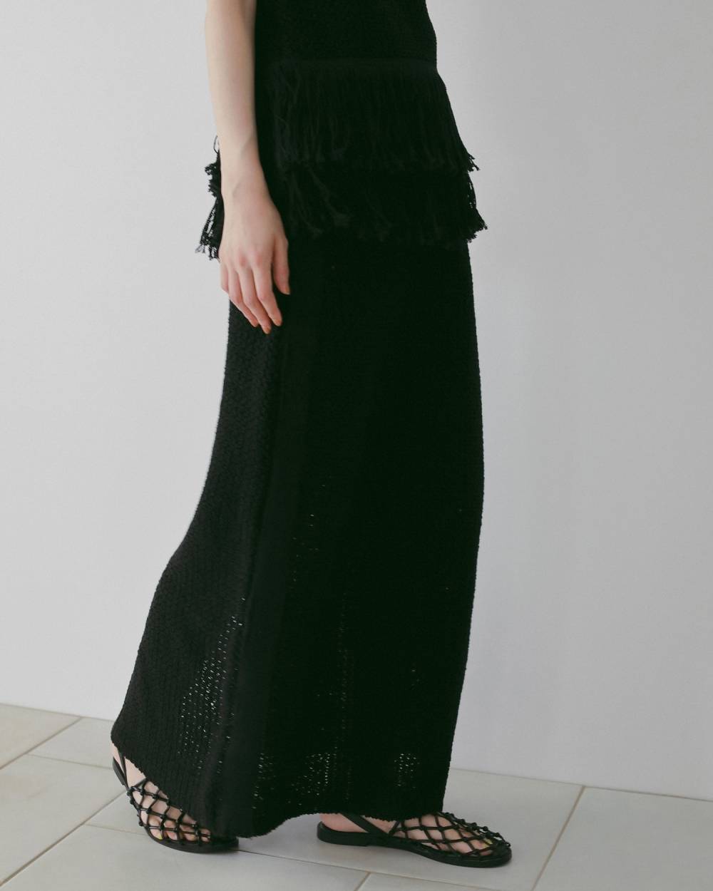 【anuke 26 SPRING / SUMMER】Crochet Knit Skirt - Champdelarose