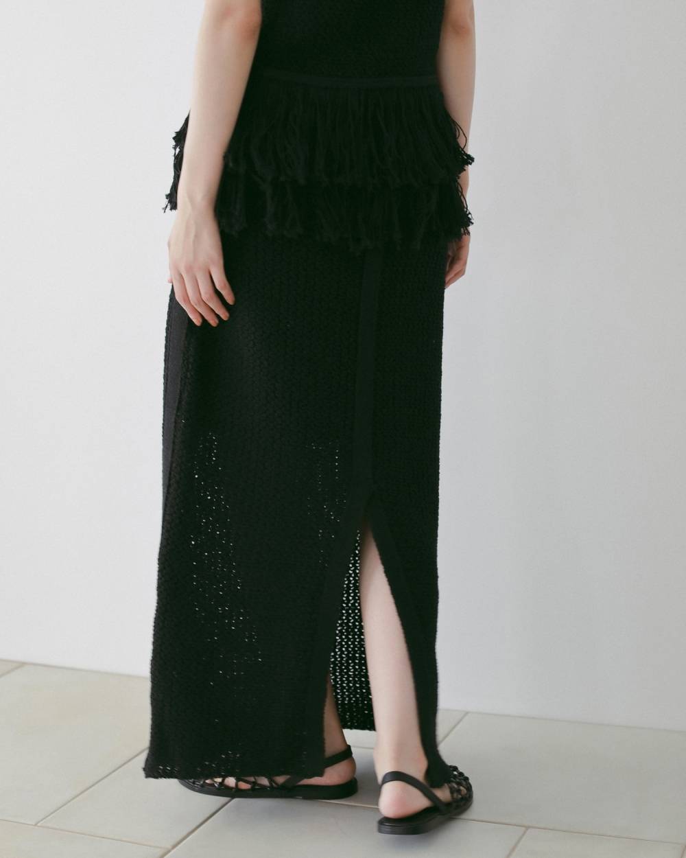 【anuke 26 SPRING / SUMMER】Crochet Knit Skirt - Champdelarose