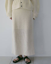 【anuke 26 SPRING / SUMMER】Crochet Knit Skirt - Champdelarose