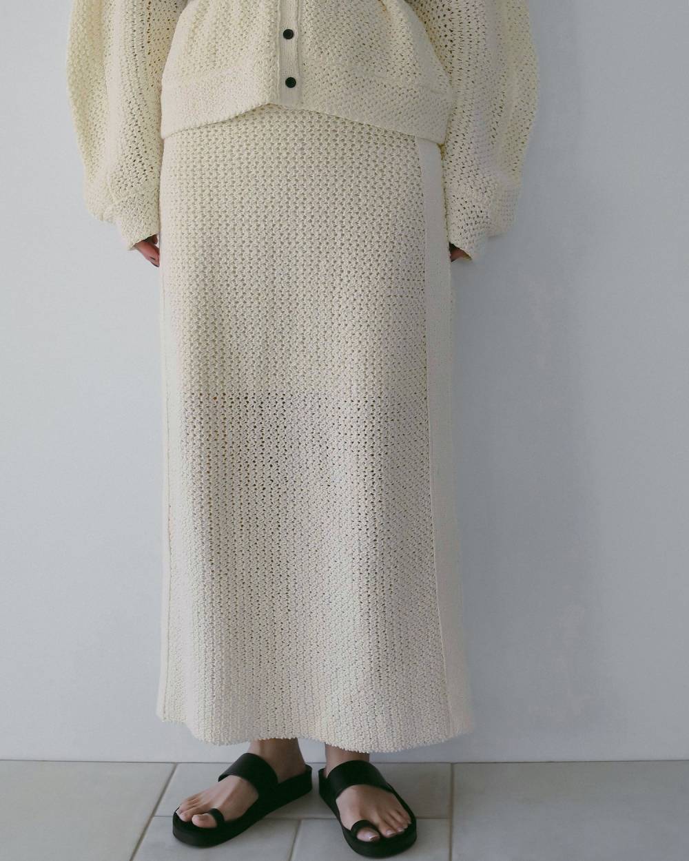 【anuke 26 SPRING / SUMMER】Crochet Knit Skirt - Champdelarose