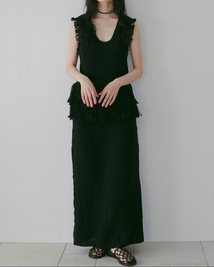 【anuke 26 SPRING / SUMMER】Crochet Knit Skirt - Champdelarose