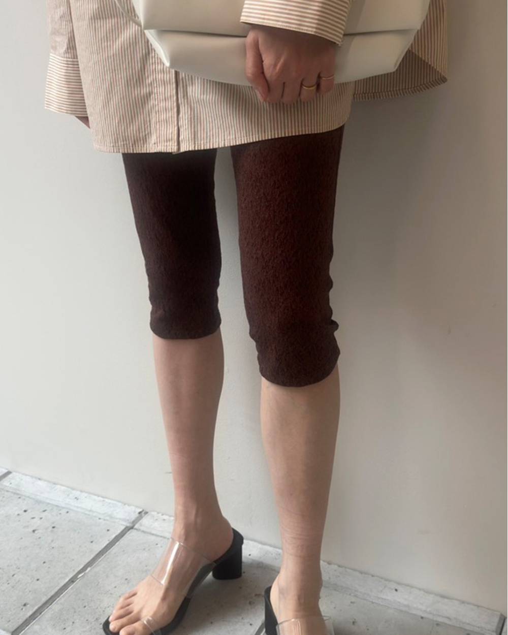 【anuke 26 SPRING / SUMMER】Cutlace Biker Pants - Champdelarose