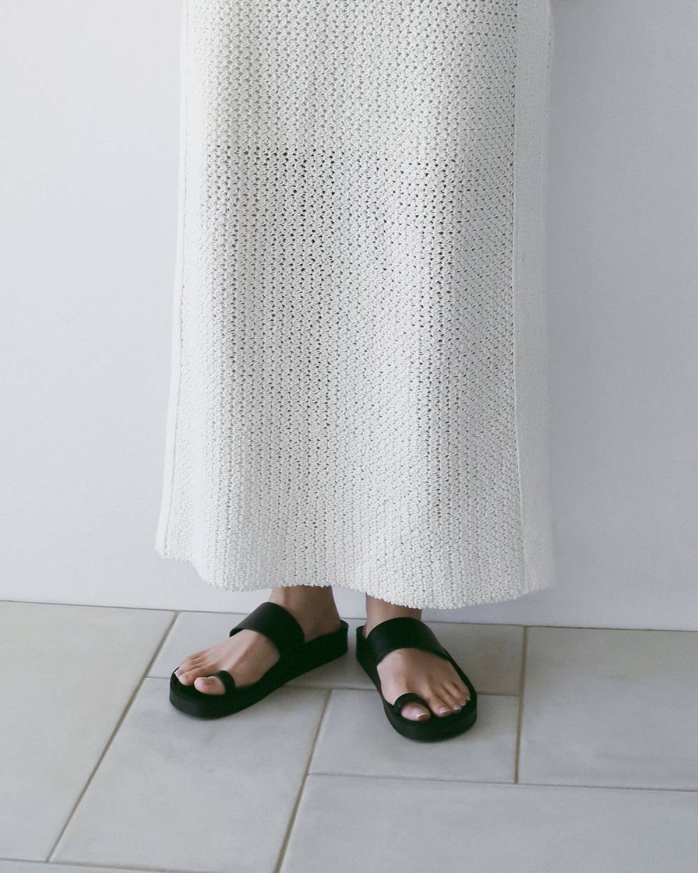 【anuke 26 SPRING / SUMMER】Ecoleather Belt Sandals - Champdelarose