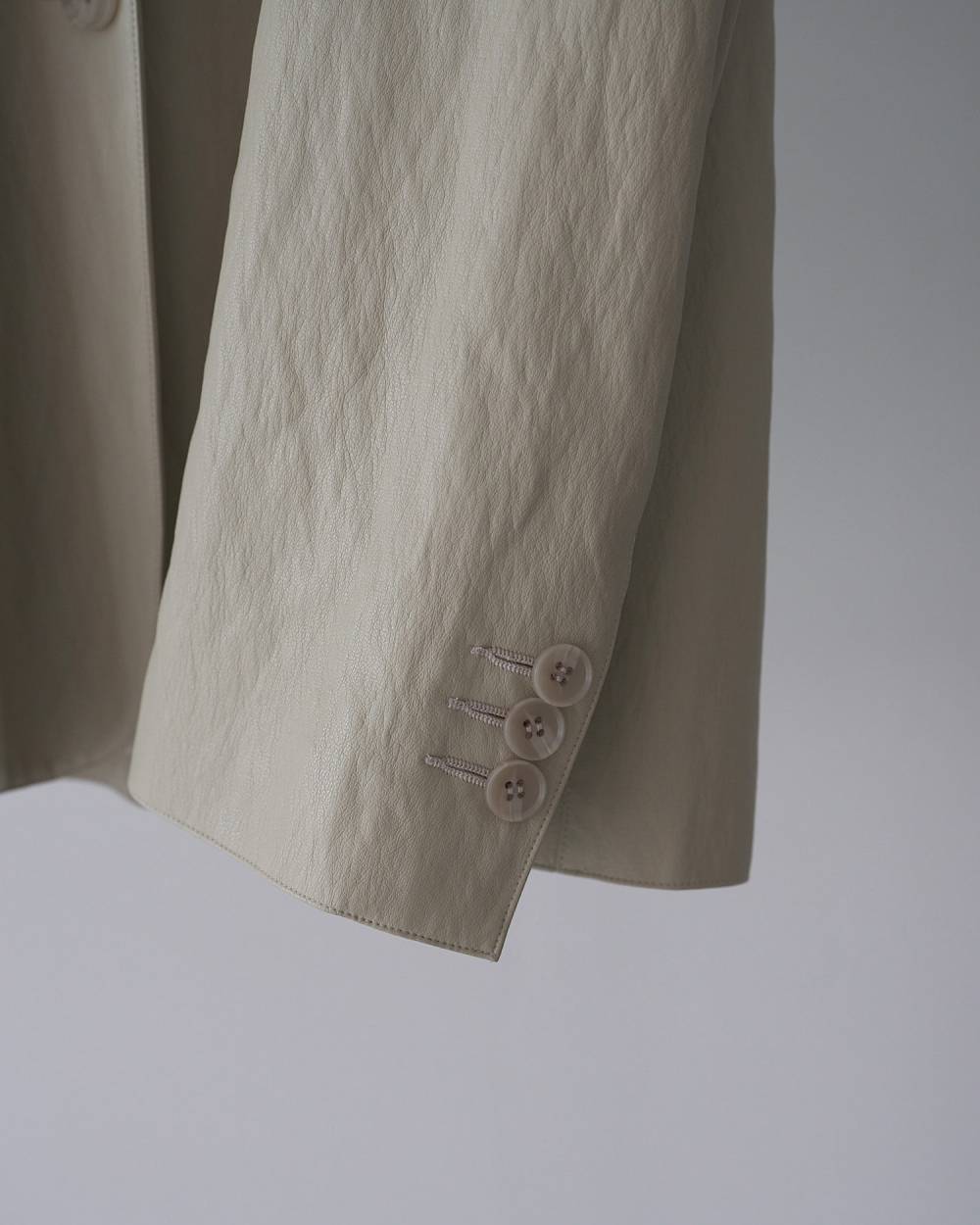 【anuke 26 SPRING / SUMMER】Ecoleather Tailored Jacket - Champdelarose