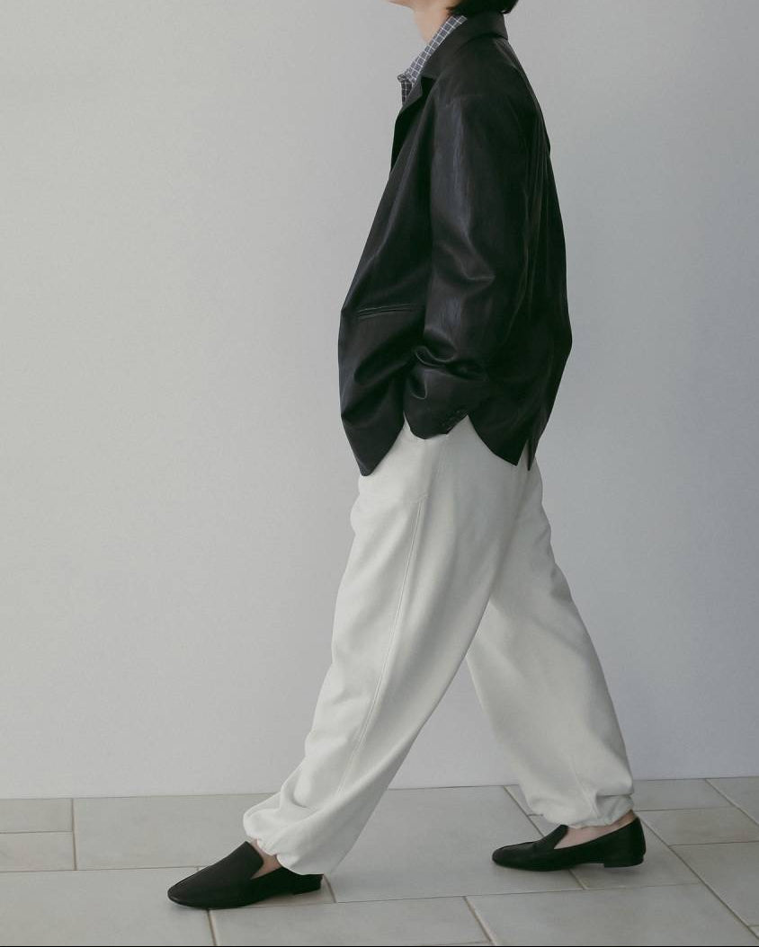 【anuke 26 SPRING / SUMMER】Ecoleather Tailored Jacket - Champdelarose