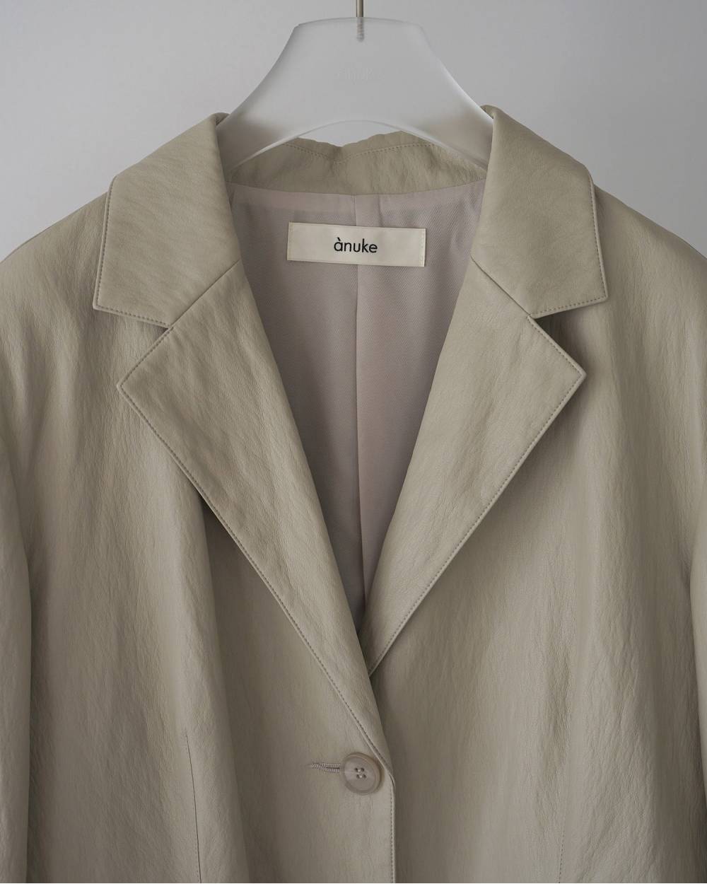 anuke 26 SPRING / SUMMER】Ecoleather Tailored Jacket - Champdelarose