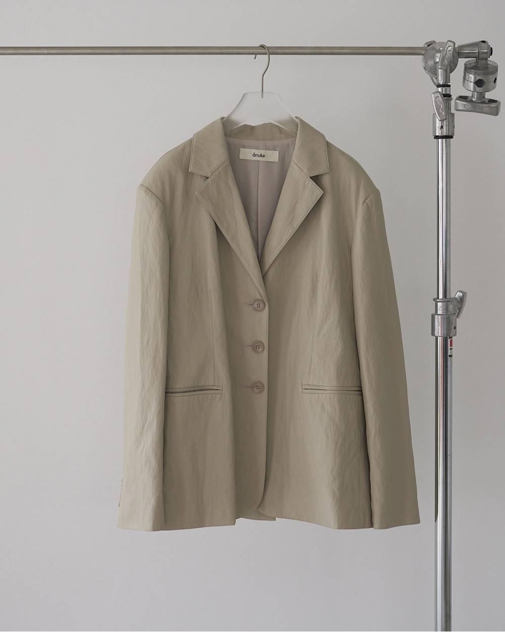 【anuke 26 SPRING / SUMMER】Ecoleather Tailored Jacket - Champdelarose