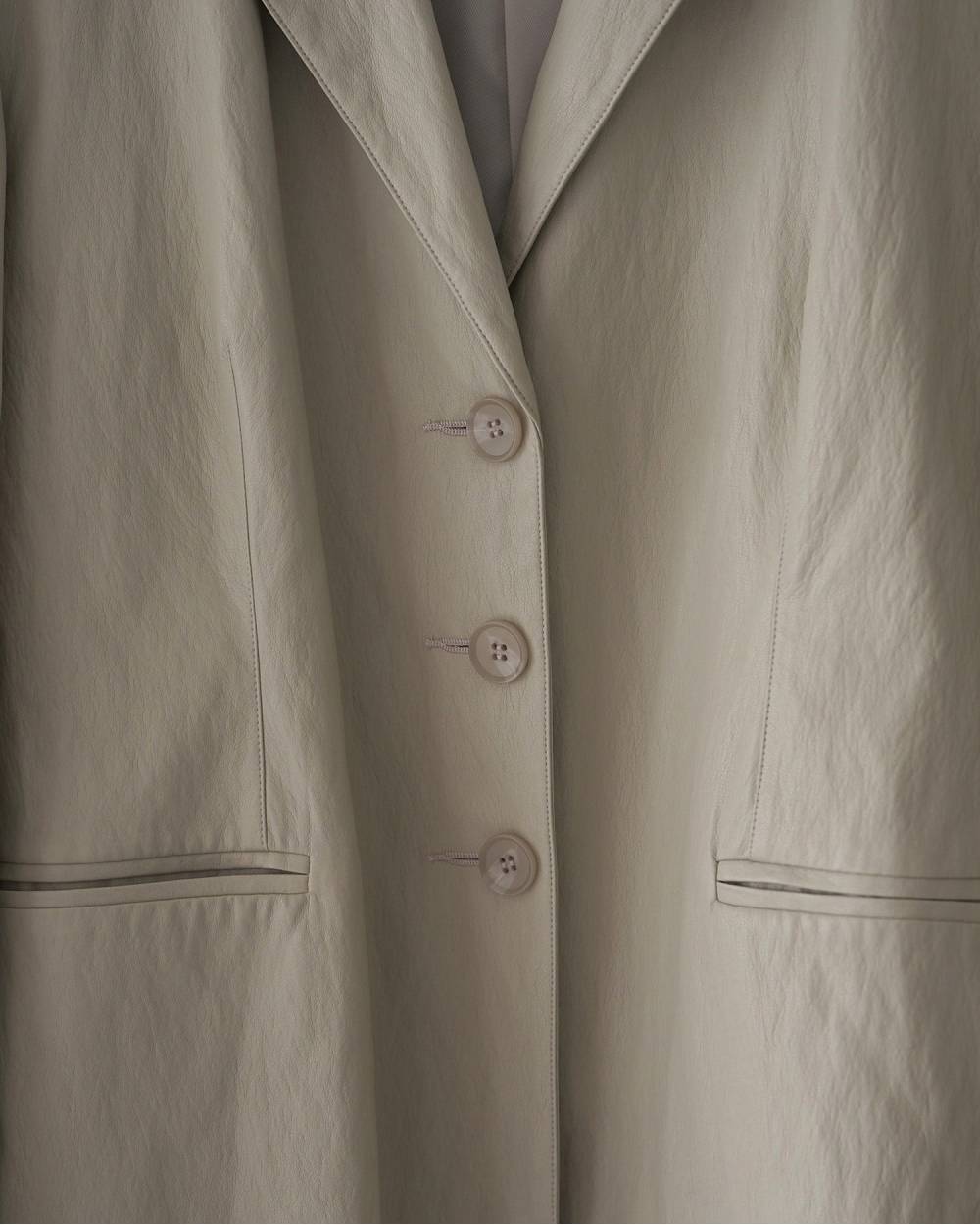 【anuke 26 SPRING / SUMMER】Ecoleather Tailored Jacket - Champdelarose