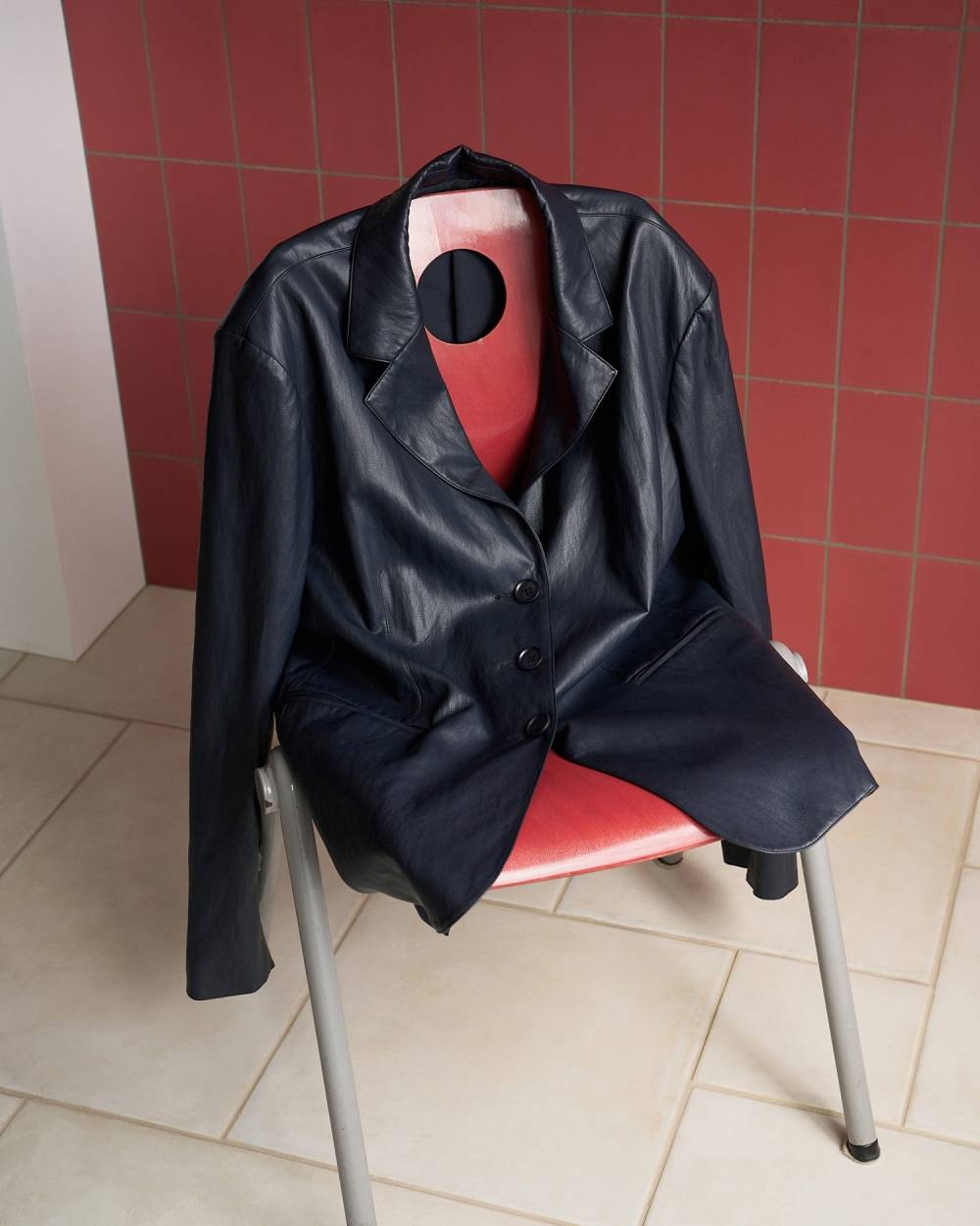 【anuke 26 SPRING / SUMMER】Ecoleather Tailored Jacket - Champdelarose