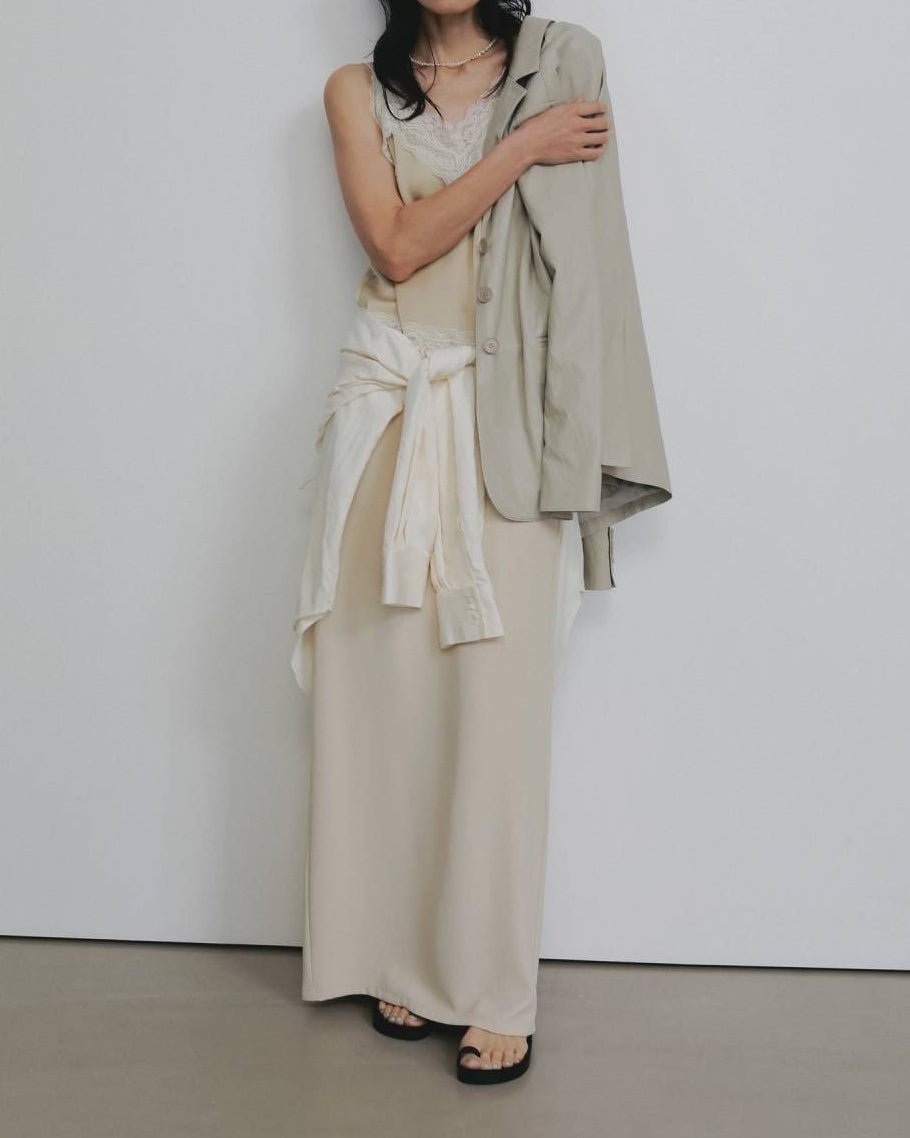 【anuke 26 SPRING / SUMMER】Ecoleather Tailored Jacket - Champdelarose