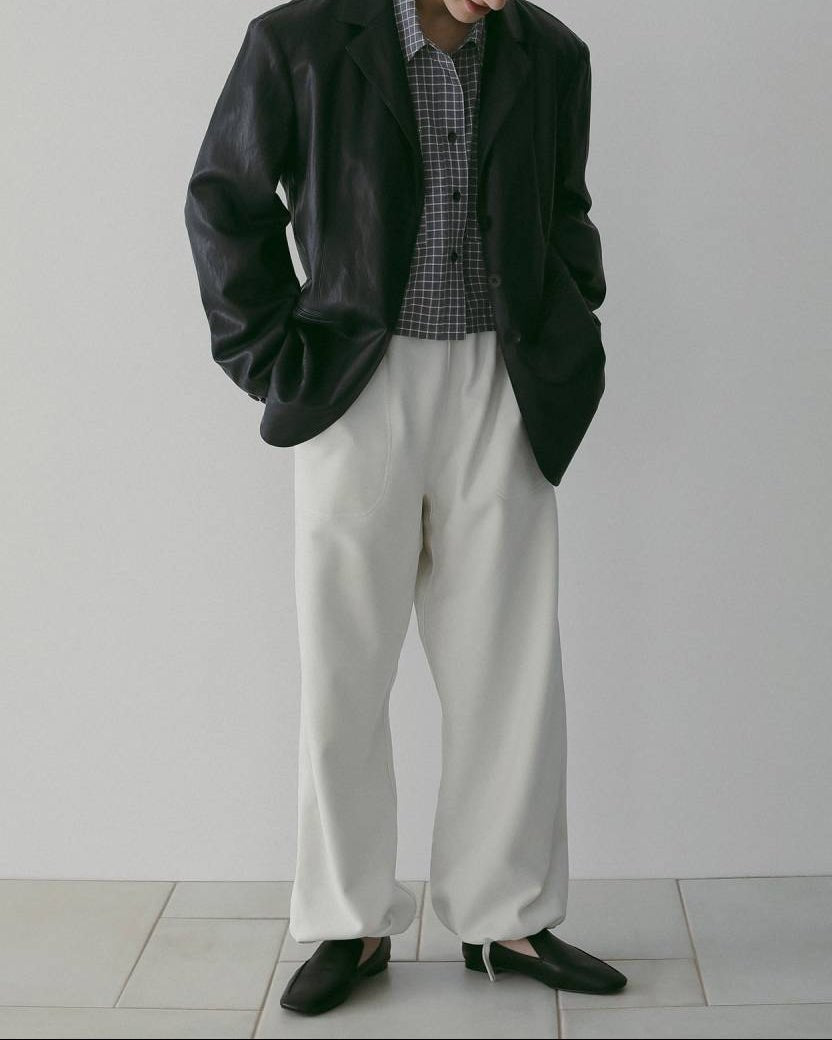 【anuke 26 SPRING / SUMMER】Ecoleather Tailored Jacket - Champdelarose