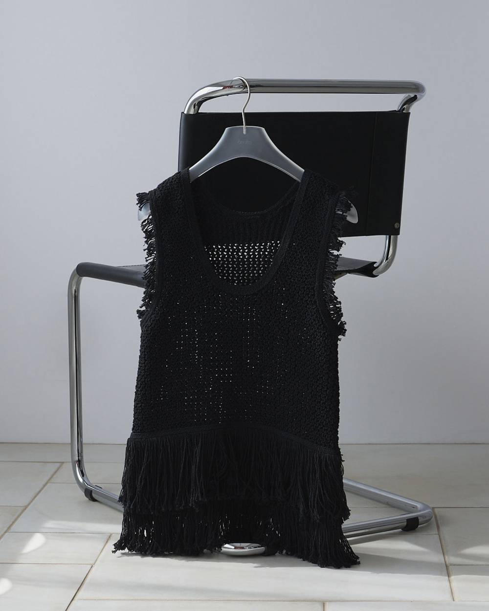 【anuke 26 SPRING / SUMMER】Fringe Knit Tanktop - Champdelarose