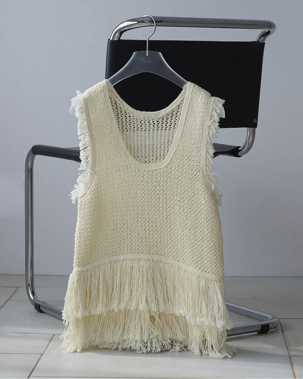 【anuke 26 SPRING / SUMMER】Fringe Knit Tanktop - Champdelarose