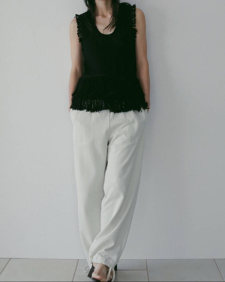 【anuke 26 SPRING / SUMMER】Fringe Knit Tanktop - Champdelarose