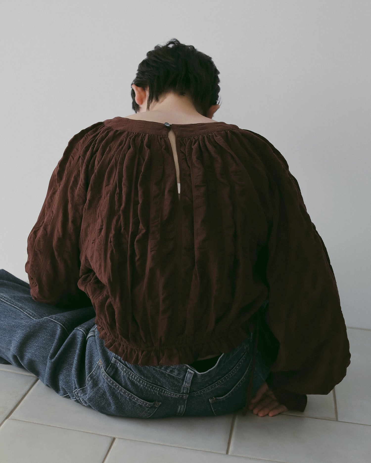 【anuke 26 SPRING / SUMMER】Gather Volume Blouse - Champdelarose