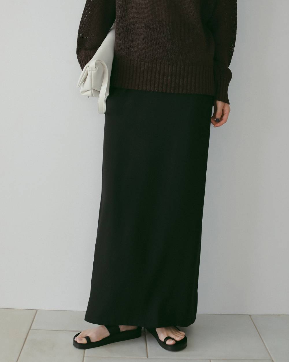 【anuke 26 SPRING / SUMMER】Georgette Pencil Skirt - Champdelarose