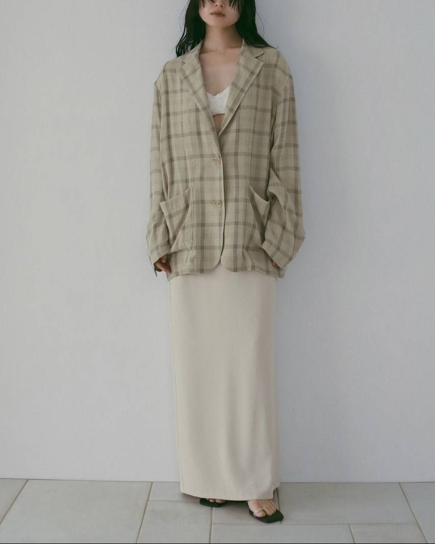 【anuke 26 SPRING / SUMMER】Georgette Pencil Skirt - Champdelarose