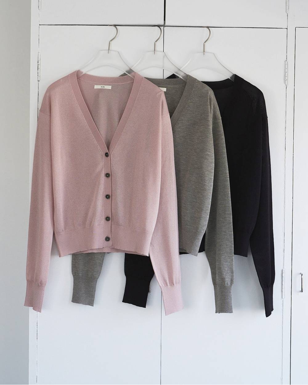 【anuke 26 SPRING / SUMMER】Highgauge Sheer Cardigan - Champdelarose