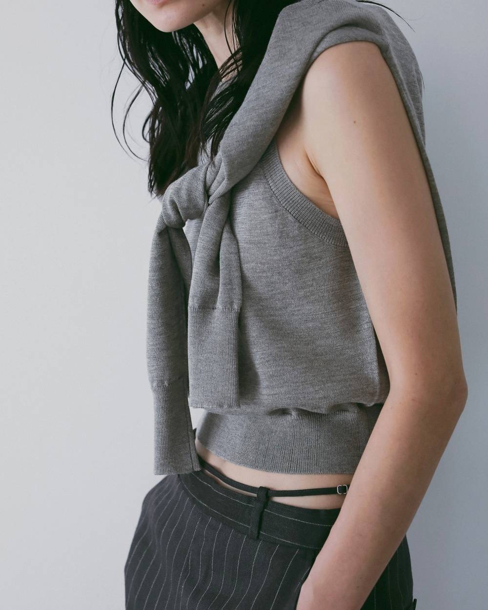 【anuke 26 SPRING / SUMMER】Highgauge Sheer Cardigan - Champdelarose