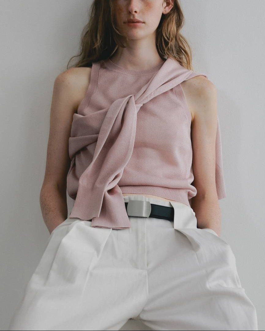 【anuke 26 SPRING / SUMMER】Highgauge Sheer Tanktop - Champdelarose