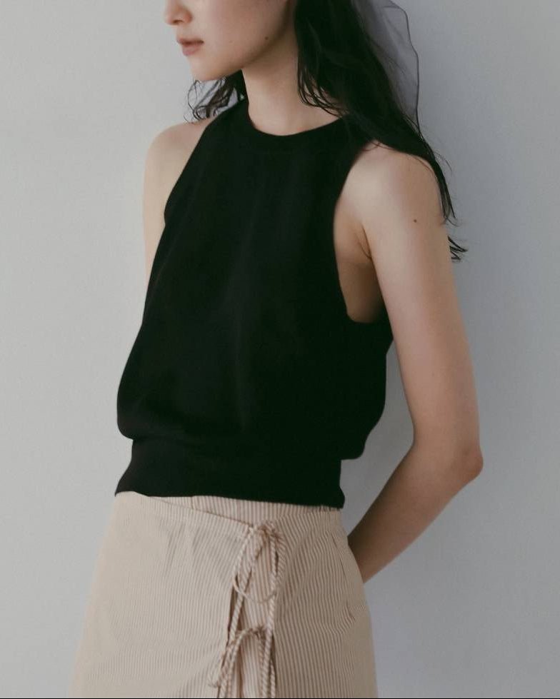 【anuke 26 SPRING / SUMMER】Highgauge Sheer Tanktop - Champdelarose