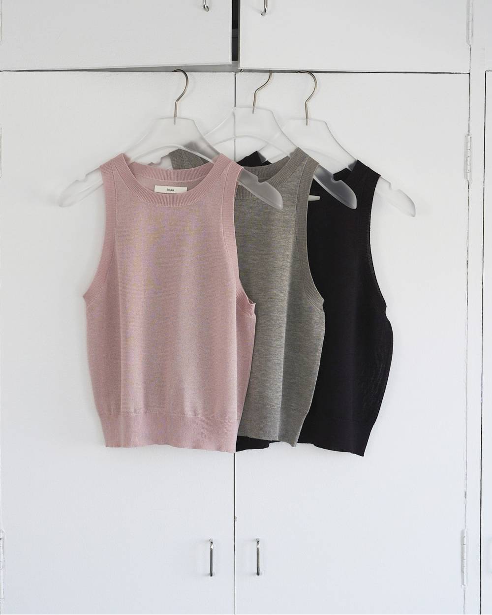 【anuke 26 SPRING / SUMMER】Highgauge Sheer Tanktop - Champdelarose