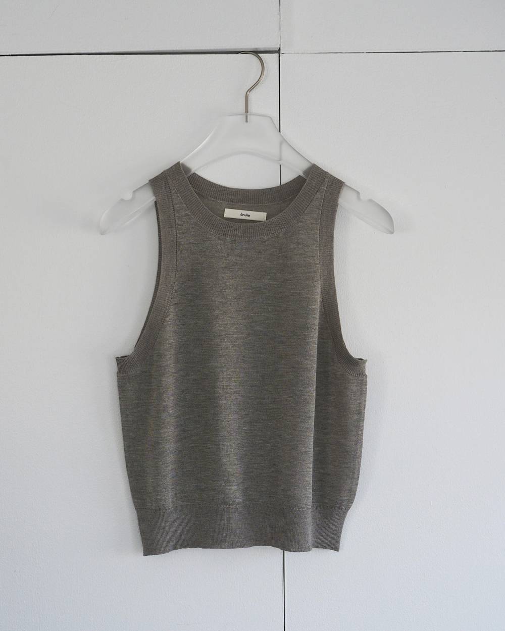 【anuke 26 SPRING / SUMMER】Highgauge Sheer Tanktop - Champdelarose