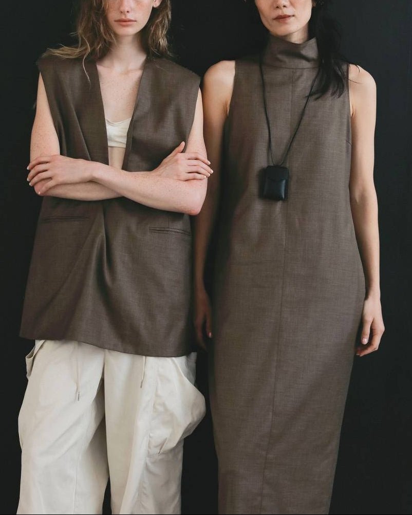 【anuke 26 SPRING / SUMMER】Highneck Sleeveless Onepiece - Champdelarose