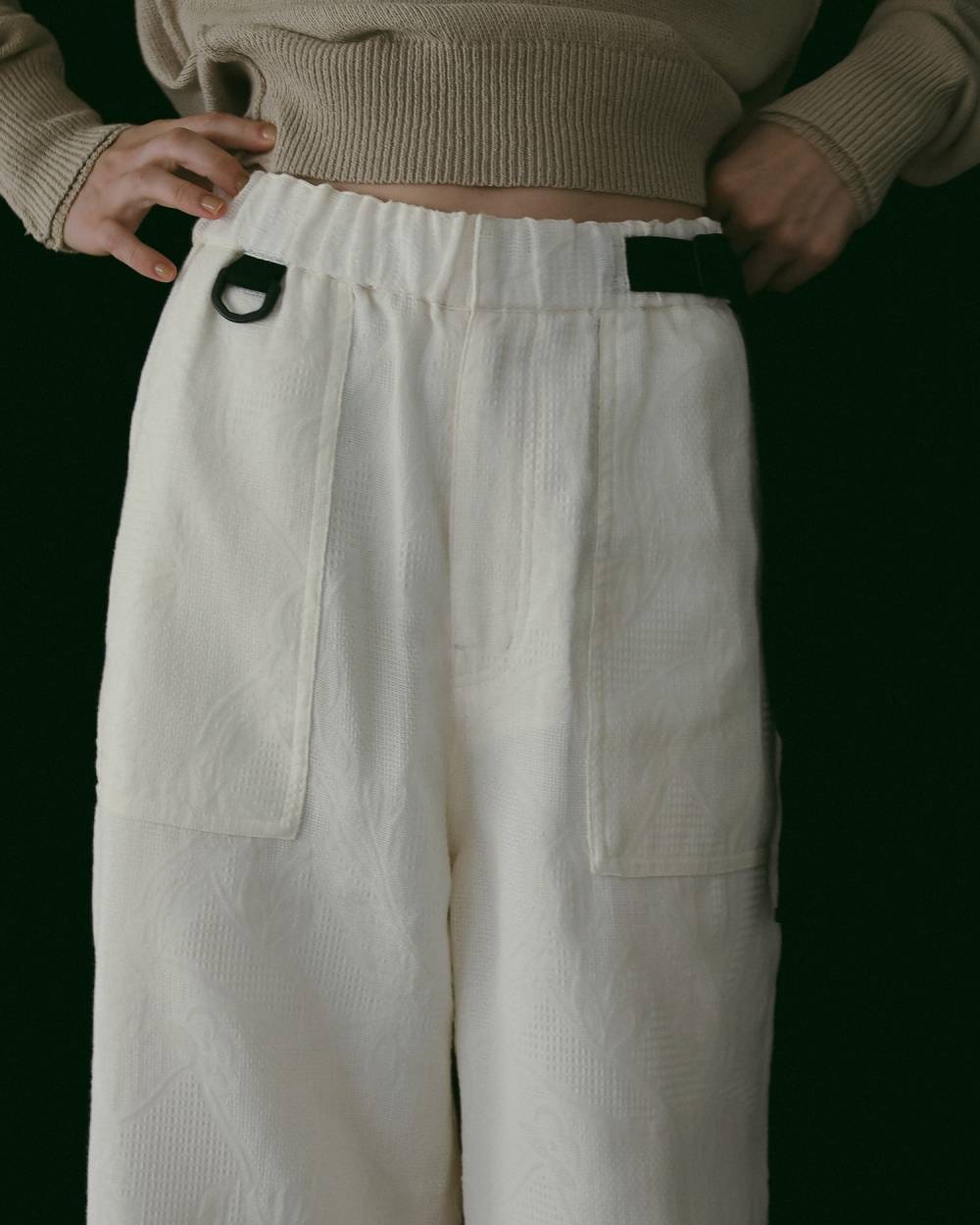 【anuke 26 SPRING / SUMMER】Jacquard Drawstring Pants - Champdelarose