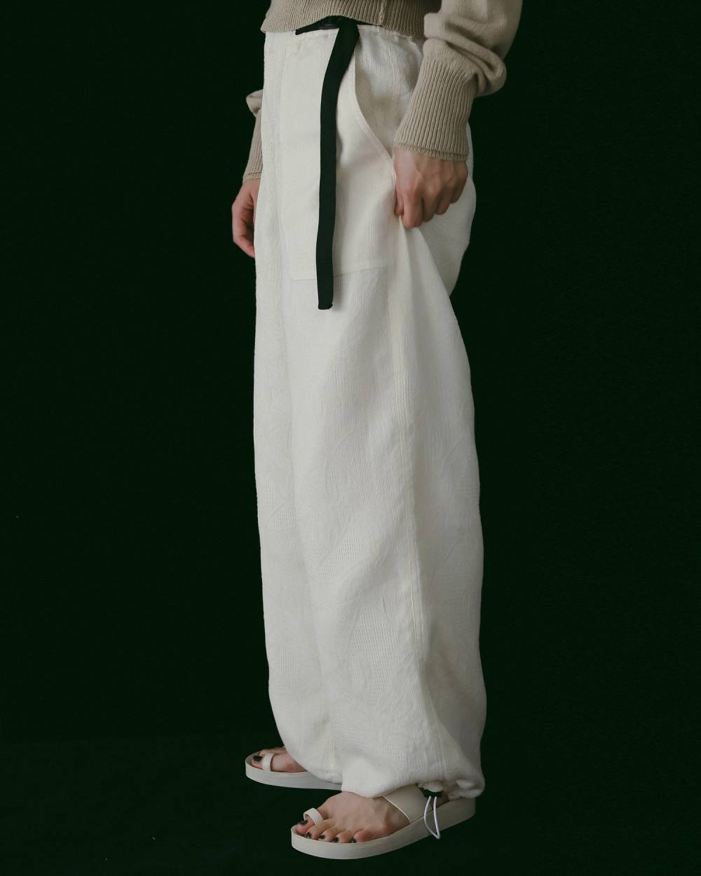 【anuke 26 SPRING / SUMMER】Jacquard Drawstring Pants - Champdelarose