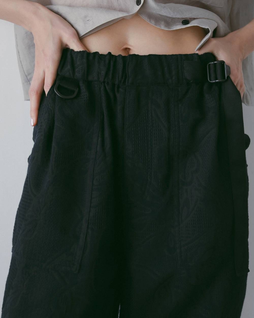 【anuke 26 SPRING / SUMMER】Jacquard Drawstring Pants - Champdelarose