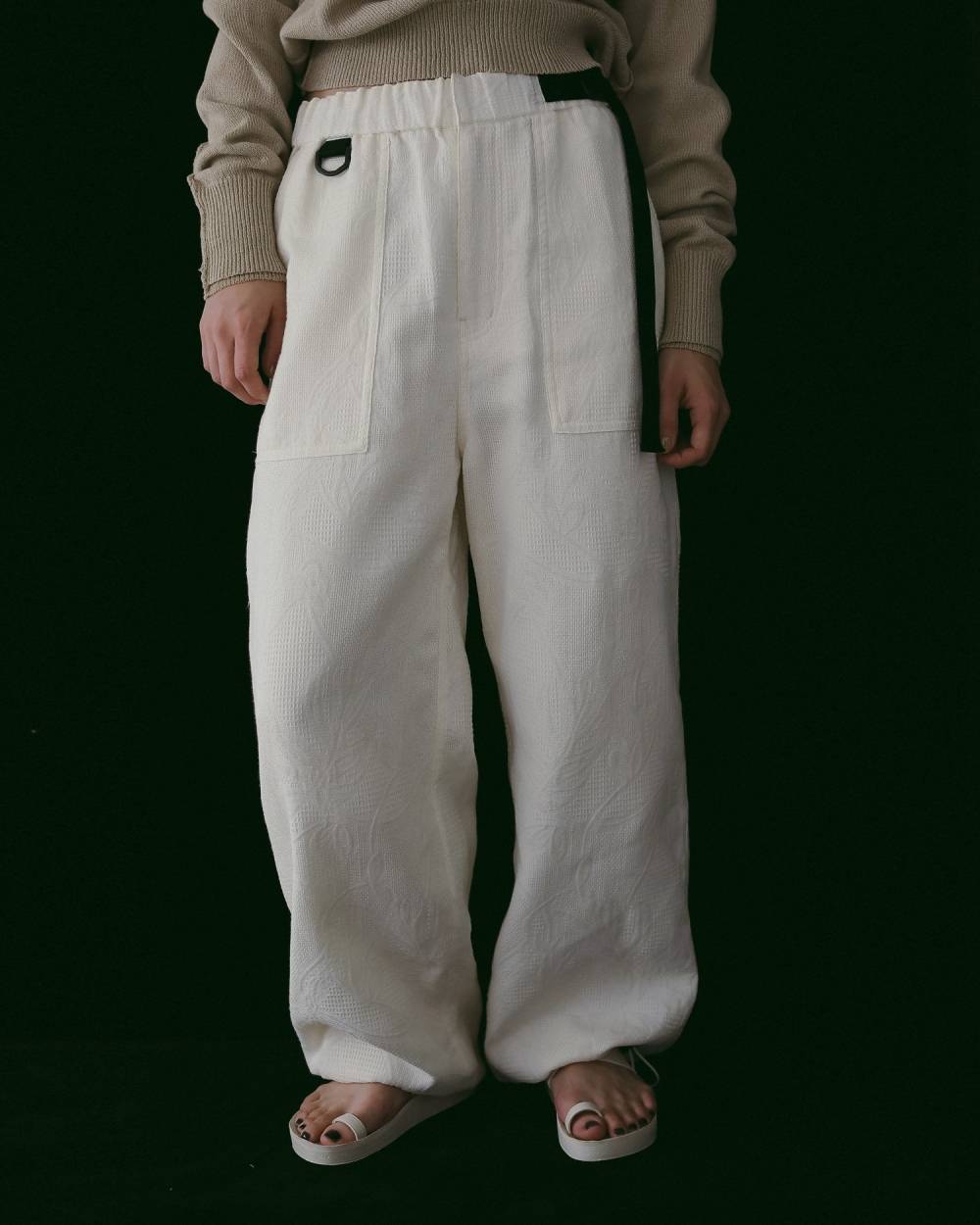 【anuke 26 SPRING / SUMMER】Jacquard Drawstring Pants - Champdelarose