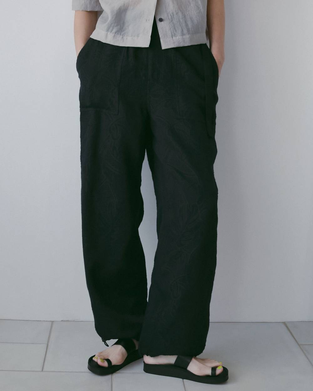 【anuke 26 SPRING / SUMMER】Jacquard Drawstring Pants - Champdelarose
