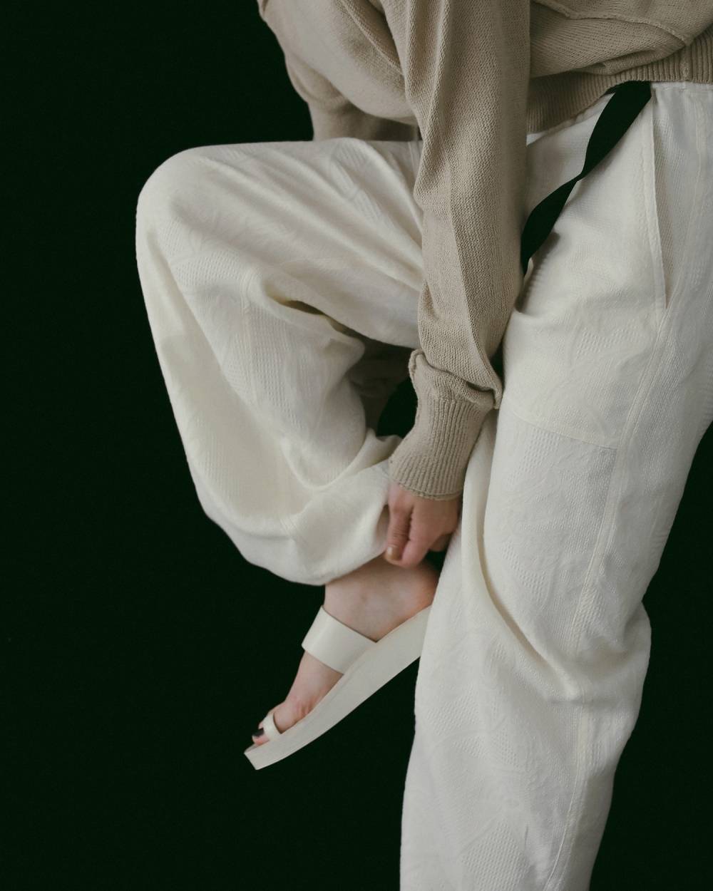 【anuke 26 SPRING / SUMMER】Jacquard Drawstring Pants - Champdelarose