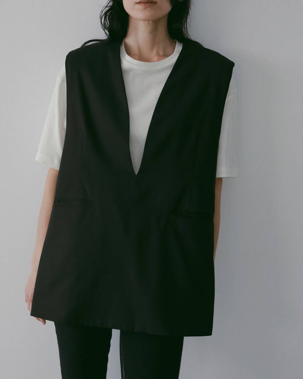 【anuke 26 SPRING / SUMMER】Keyneck Over Vest - Champdelarose