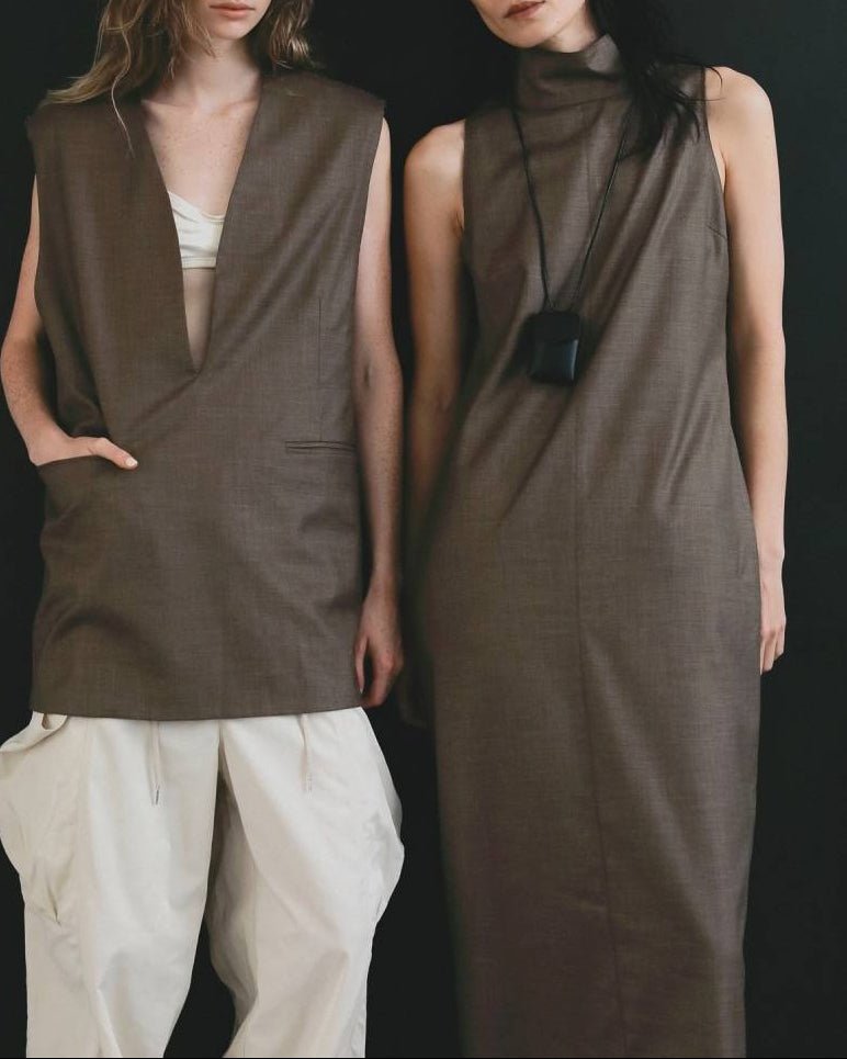 【anuke 26 SPRING / SUMMER】Keyneck Over Vest - Champdelarose