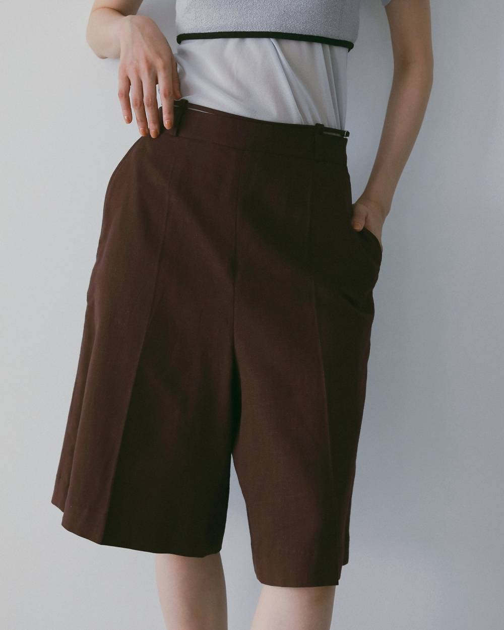 【anuke 26 SPRING / SUMMER】Linen Half Pants - Champdelarose