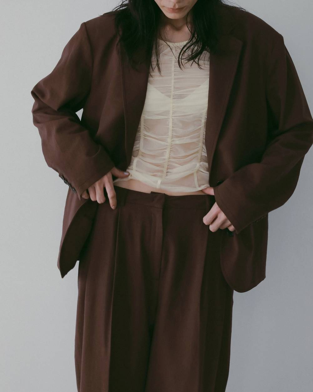【anuke 26 SPRING / SUMMER】Linen Tuck Pants - Champdelarose